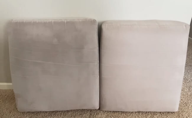 قبل و بعد از شستشوی مبل پارچه ای
